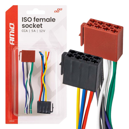 CONNECTEUR FEMELLE ISO CCA 5A 12V AMIO