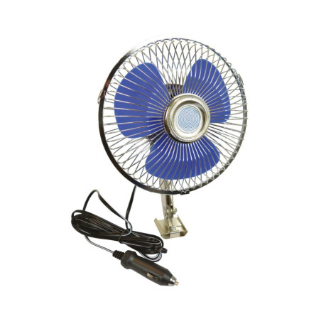 VENTILATEUR METAL PIVOTANT 12V Ø15.3CM