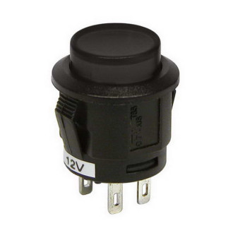 INTERRUPTEUR A PRESSION NOIR 20A 12V 2