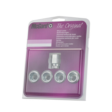 4 ECROUS ANTIVOL SU MCGARD M12X1.25/ 60°/ LONG. 19.7MM/ Ø19/21MM