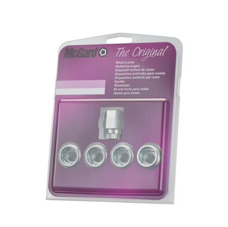 4 ECROUS ANTIVOL SU MCGARD M12X1.25/ 60°/ LONG. 19.7MM/ Ø19/21MM
