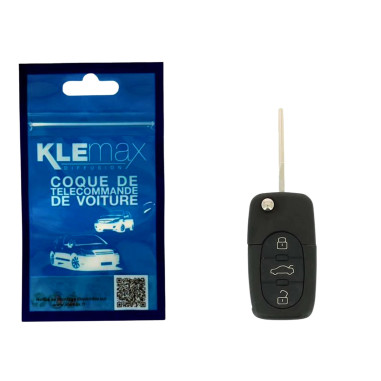 COQUE CLE ADAPTABLE AUDI 3 BOUTONS LAME FRAISEE RETRACTABLE 8MM