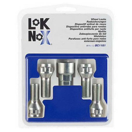 4 VIS ANTIVOL LOKNOX M14X1.5/ 60°/ LONG. 30MM/ Ø17/19MM