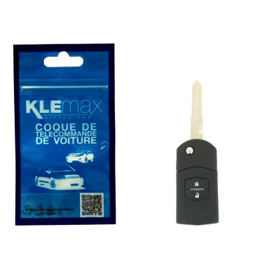 COQUE CLE ADAPTABLE MAZDA 2 BOUTONS LAME CRANTEE RETRACTABLE