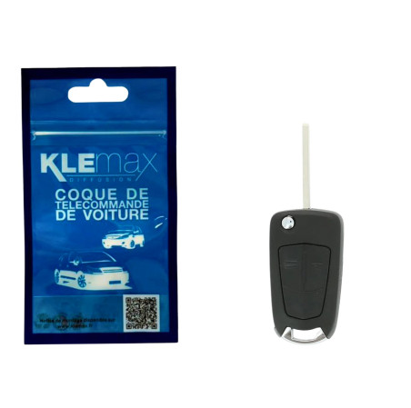 COQUE CLE ADAPTABLE OPEL 2 BOUTONS LAME FRAISEE RETRACTABLE 6MM