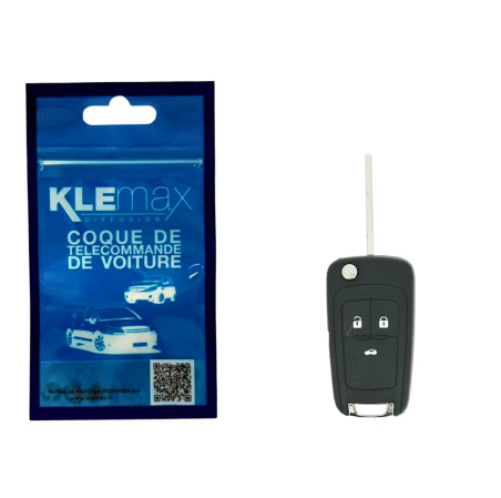 COQUE CLE ADAPTABLE OPEL 3 BOUTONS LAME FRAISEE RETRACTABLE 6MM