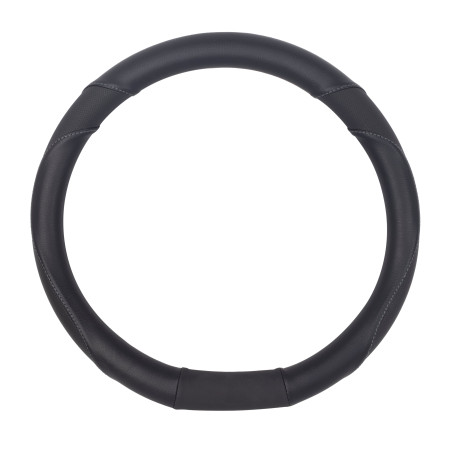 COUVRE VOLANT NOIR AVEC MEPLAT ADAPTABLE POUR PEUGEOT 208/ 308 II