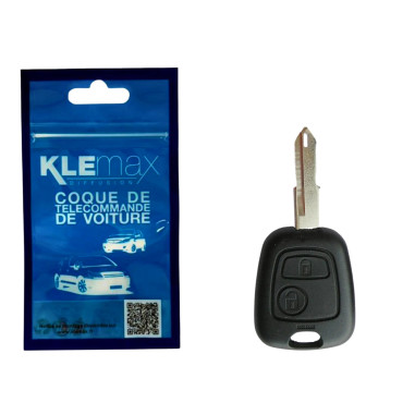 COQUE CLE ADAPTABLE PSA 2 BOUTONS LAME CRANTEE FIXE