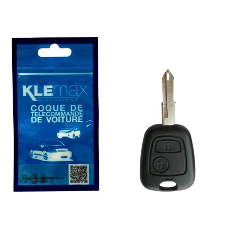 COQUE CLE ADAPTABLE PSA 2 BOUTONS LAME CRANTEE FIXE