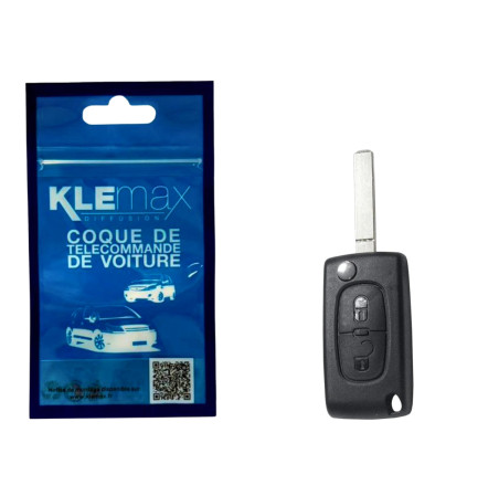 COQUE CLE ADAPTABLE PSA 2 BOUTONS LAME FRAISEE RETRACTABLE 7MM