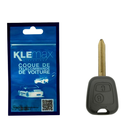 COQUE CLE ADAPTABLE PSA 2 BOUTONS LAME CROIX FIXE