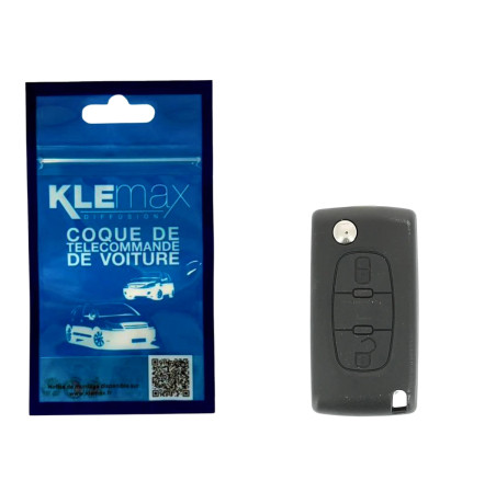 COQUE CLE ADAPTABLE PSA 3 BOUTONS LAME FRAISEE RETRACTABLE 7/8MM