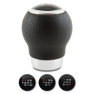 POMMEAU CUIR NOIR ROND BAGUE MARCHE AR + 3 PASTILLES DE VITESSES z