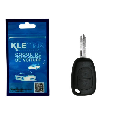 COQUE CLE ADAPTABLE RENAULT 2 BOUTONS LAME CRANTEE FIXE