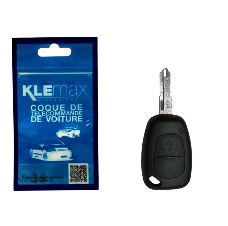 COQUE CLE ADAPTABLE RENAULT 2 BOUTONS LAME CRANTEE FIXE