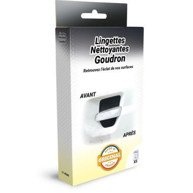 LINGETTES NETTOYANTES GOUDRON (5 LINGETTES INDIVIDUELLES) z
