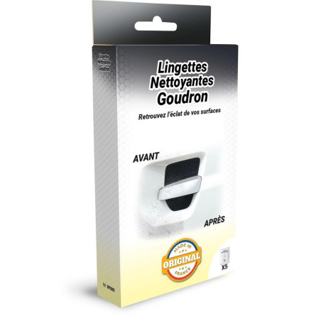 LINGETTES NETTOYANTES GOUDRON (5 LINGETTES INDIVIDUELLES) z