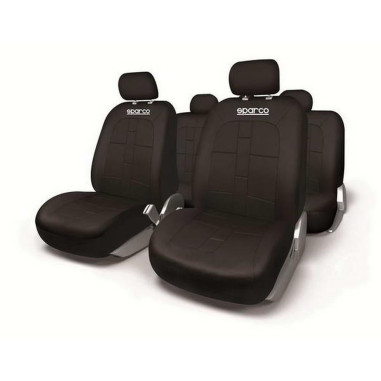 JEU DE HOUSSES DE SIEGE UNIVERSELLES SPARCO POLYESTER NOIRE