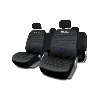 JEU DE HOUSSES COMPLET LAZIO SPARCO NOIR/ BLEU