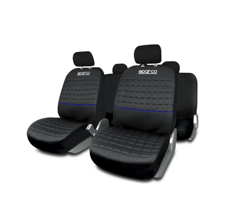 JEU DE HOUSSES COMPLET LAZIO SPARCO NOIR/ BLEU