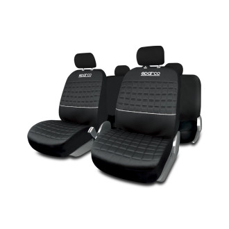 JEU DE HOUSSES COMPLET LAZIO SPARCO NOIR/ GRIS 2