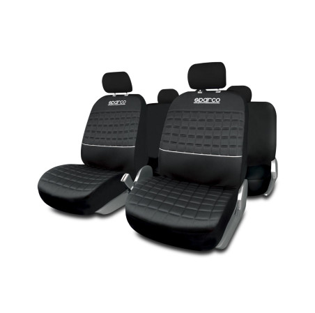 JEU DE HOUSSES COMPLET LAZIO SPARCO NOIR/ GRIS