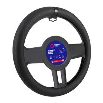 COUVRE VOLANT NOIR SPARCO AVEC BAGUE CENTRALE