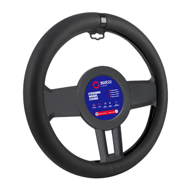 COUVRE VOLANT NOIR SPARCO AVEC BAGUE CENTRALE