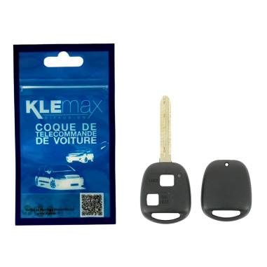 COQUE CLE ADAPTABLE TOYOTA 2 BOUTONS LAME CRANTEE FIXE
