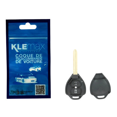 COQUE CLE ADAPTABLE TOYOTA 2 BOUTONS LAME CRANTEE FIXE