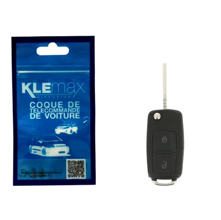COQUE CLE ADAPTABLE VW 2 BOUTONS LAME FRAISEE RETRACTABLE 8MM