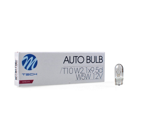 AMPOULE HALOGENE W5W T10 12V 5W (BOITE DE 10) MTECH