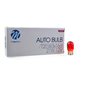 AMPOULES HALOGENES WY21W 12V 21W ORANGE (BOITE DE 10) MTECH 2