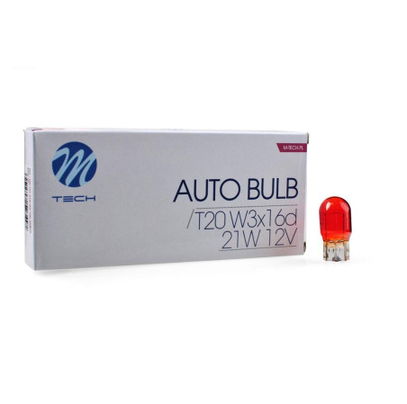 AMPOULES HALOGENES WY21W 12V 21W ORANGE (BOITE DE 10) MTECH