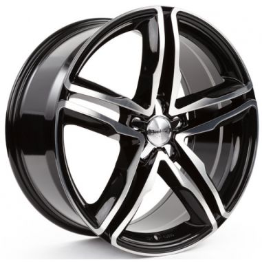 Lot de 4 jantes 2DRV WH11 en 18x8 5X112 ET45, finition noir brillant face polie.
