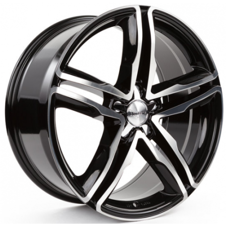 Lot de 4 jantes 2DRV WH11 en 18x8 5X112 ET45, finition noir brillant face polie.