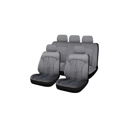 HOUSSE DE SIEGE MILAN 9 PCS NOIR pour 5 places