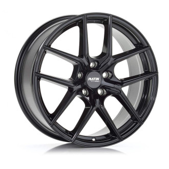 Lot de 4 jantes PLATIN P122 en 17x7 5X100 ET40, finition noir brillant.