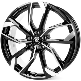 Lot de 4 jantes RC-Design RC34 by Brock 17x6,5 5x100 ET39 – Noir brillant face polie