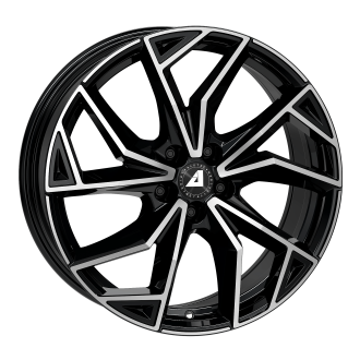 Lot de 4 jantes ALUTEC ADX.02 en 17x7 5X100 ET38, finition noir face polie.