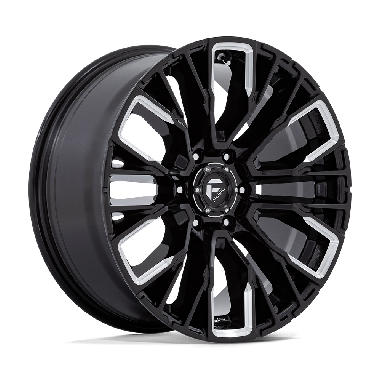 Lot de 4 jantes FUEL D849 Rebar 6 en 17x9 6X139,7 ET-12, finition gloss black milled.