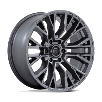 Lot de 4 jantes FUEL D848 Rebar 8 en 20x10 6X139,7 ET-18, finition matte gunmetal.