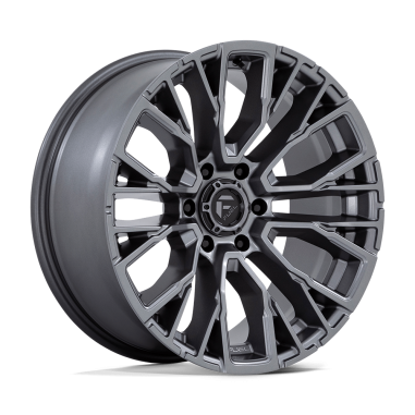 Lot de 4 jantes FUEL D848 Rebar 8 en 20x10 6X139,7 ET-18, finition matte gunmetal.
