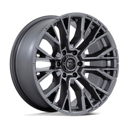 Lot de 4 jantes FUEL D848 Rebar 8 en 20x10 6X139,7 ET-18, finition matte gunmetal.