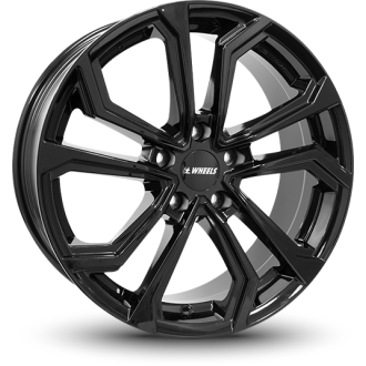Lot de 4 jantes IT WHEELS Ella en 18x8, entraxe 5X112, ET45, finition noir brillant. 2