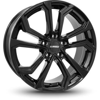 Lot de 4 jantes IT WHEELS Ella en 18x8, entraxe 5X112, ET45, finition noir brillant.