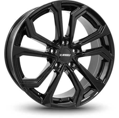 Lot de 4 jantes IT WHEELS Ella en 18x8, entraxe 5X112, ET45, finition noir brillant.