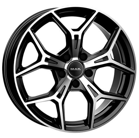 Lot de 4 jantes MAK Epica en 18x7, entraxe 4X108, déport ET25, finition Black Mirror / noir face polie.