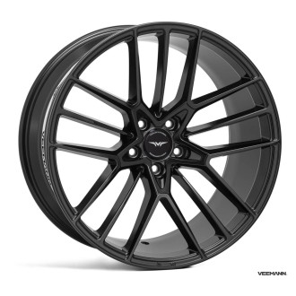 Lot de 4 jantes VEEMANN V-FS53 en 19x8,5, entraxe 5X112, ET42, finition noir brillant.
