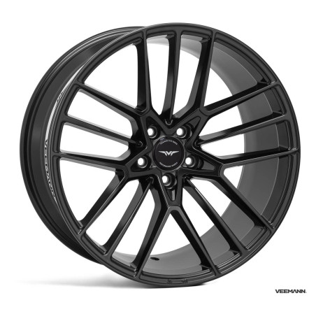 Lot de 4 jantes VEEMANN V-FS53 en 19x8,5, entraxe 5X112, ET42, finition noir brillant.
